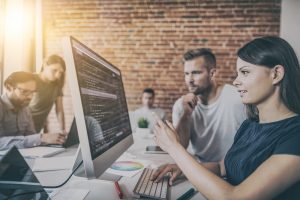 Developer working
